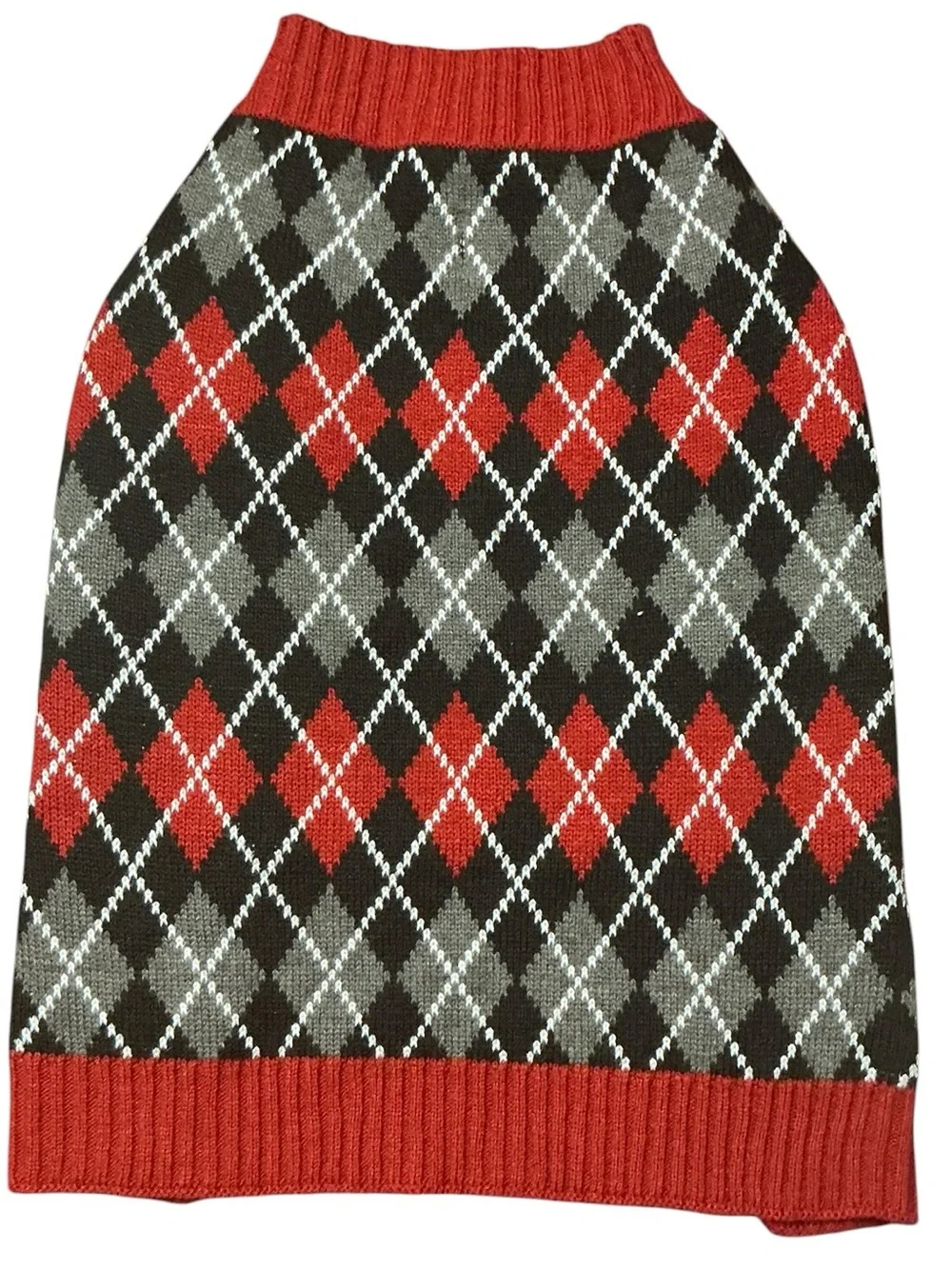 Argyle Knit Dog Sweater Vest